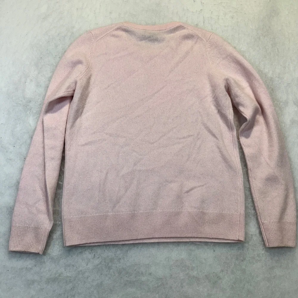C by Bloomingdale's‎ Cashmere Sweater Women Small Pink Crewneck Classic Luxury